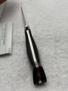 Bark River Classic Drop Point Hunter Black Linen Micarta Handles New In Box Made In USA 