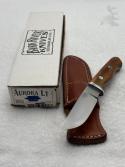 Bark River Fixed Blade Sheath Knife Wooden Handles Made In USA 