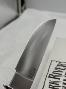 Bark River Fixed Blade Sheath Knife Wooden Handles Made In USA 
