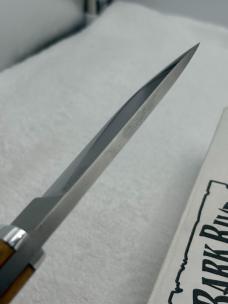 Bark River Fixed Blade Sheath Knife Wooden Handles Made In USA 