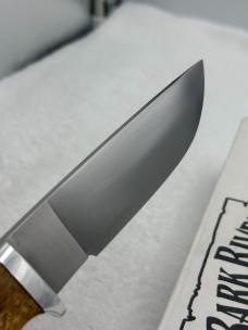 Bark River Fixed Blade Sheath Knife Wooden Handles Made In USA 