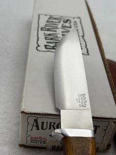 Bark River Fixed Blade Sheath Knife Wooden Handles Made In USA 
