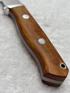Bark River Fixed Blade Sheath Knife Wooden Handles Made In USA 