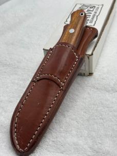 Bark River Fixed Blade Sheath Knife Wooden Handles Made In USA 