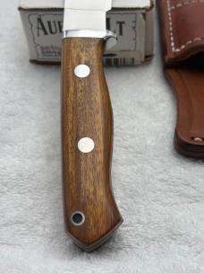 Bark River Fixed Blade Sheath Knife Wooden Handles Made In USA 