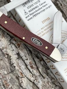 CASE XX ** 2025 DARK RED BURLAP MICARTA MEDIUM STOCKMAN CS
