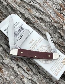 CASE XX ** 2025 DARK RED BURLAP MICARTA MEDIUM STOCKMAN CS