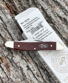 CASE XX ** 2025 DARK RED BURLAP MICARTA MEDIUM STOCKMAN CS