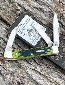 CASE XX ** 2025 GREEN APPLE PEACH SEED JIGGED BONE MEDIUM STOCKMAN
