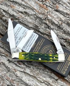 CASE XX ** 2025 GREEN APPLE PEACH SEED JIGGED BONE MEDIUM STOCKMAN