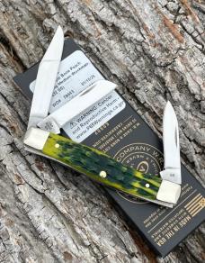 CASE XX ** 2025 GREEN APPLE PEACH SEED JIGGED BONE MEDIUM STOCKMAN