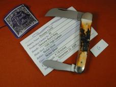 SALE Titusville Cutlery Genuine Burnt Stag Rooster Comb Farmer Knife Rare 1 of 45 COA USA Made 2024