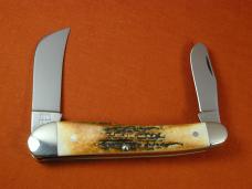 SALE Titusville Cutlery Genuine Burnt Stag Rooster Comb Farmer Knife Rare 1 of 45 COA USA Made 2024