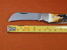 SALE Titusville Cutlery Genuine Burnt Stag Rooster Comb Farmer Knife Rare 1 of 45 COA USA Made 2024