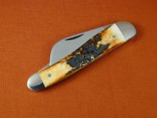 SALE Titusville Cutlery Genuine Burnt Stag Rooster Comb Farmer Knife Rare 1 of 45 COA USA Made 2024