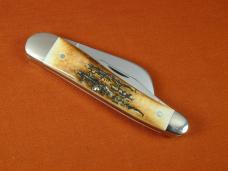 SALE Titusville Cutlery Genuine Burnt Stag Rooster Comb Farmer Knife Rare 1 of 45 COA USA Made 2024