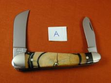 Titusville Cutlery Cross Cut Mammoth Ivory Rooster Comb Farmer Knife Super Rare 1 of 10 COA USA Made