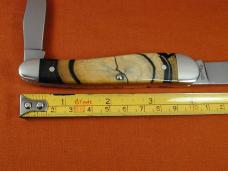 Titusville Cutlery Cross Cut Mammoth Ivory Rooster Comb Farmer Knife Super Rare 1 of 10 COA USA Made