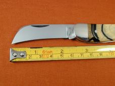 Titusville Cutlery Cross Cut Mammoth Ivory Rooster Comb Farmer Knife Super Rare 1 of 10 COA USA Made