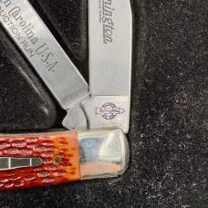 Remington Bullet 2 blade Pocket Knife Trapper First Production Run Madison NC