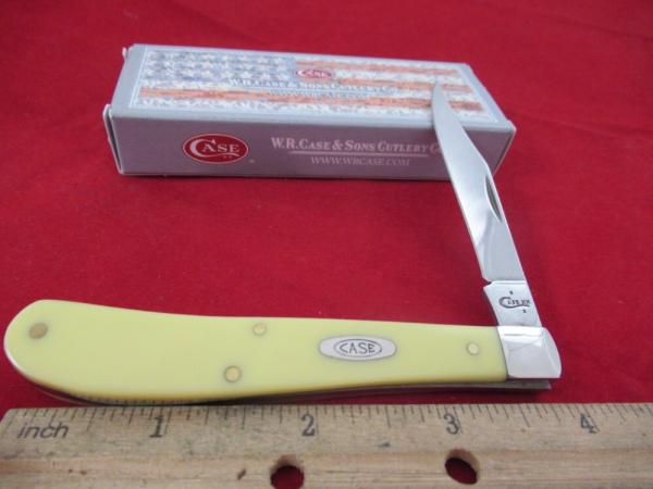 Case XX 2018 Yellow Delrin Handle Farmers Pattern # 31048 SS