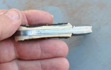 Lamb Foot Blade IWhitby Stainless Italy 3 1/2" Stainless Hardware Coffin Bolsters Mint Mirror Polish