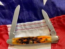 Case xx 2000 Eisenhower (6201) w/ Autumn Peach Seed Bone Handles -NOS