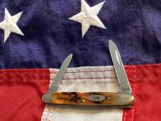 Case xx 2000 Eisenhower (6201) w/ Autumn Peach Seed Bone Handles -NOS