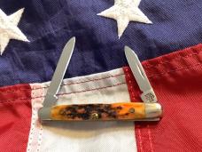 Case xx 2000 Eisenhower (6201) w/ Autumn Peach Seed Bone Handles -NOS