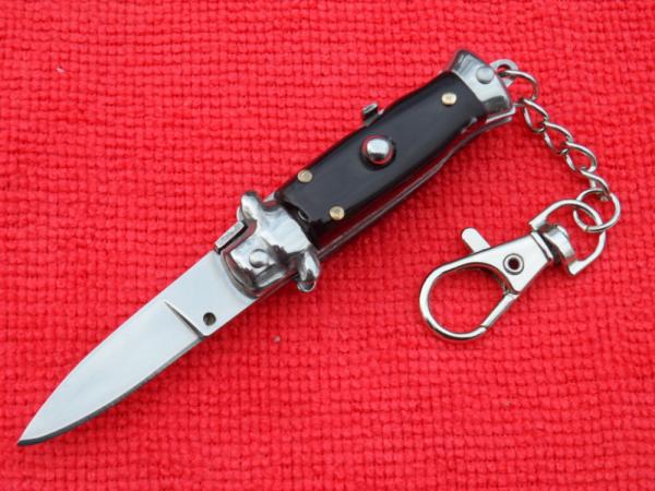New 3-3/4" "Corpo-di-Vespa" Wasp Blackhorn Stiletto keychain Switchblade Knife New 3-3/4" "Corpo-di-Vespa" Wasp Blackhorn Stiletto keychain Switchblade Knife