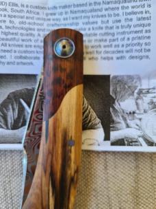 Johan Ellis Igwe.Lanny..4",Karilian Scales & Snakewood Bolsters...G10 and titanium frame...Damacore 
