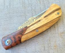 Johan Ellis Igwe.Lanny..4",Karilian Scales & Snakewood Bolsters...G10 and titanium frame...Damacore 