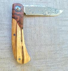 Johan Ellis Igwe.Lanny..4",Karilian Scales & Snakewood Bolsters...G10 and titanium frame...Damacore 