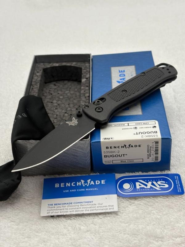 Benchmade Prototype 535BK-2 Bugout New In Box Made In USA