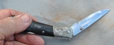 Mike 'Whiskers' Allen And Linda Karst 4 1/4" Closed Big Cat Skrim Buffalo Handles File Work Engraved