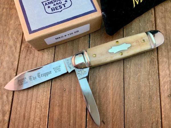 Maher and Grosh by Great Eastern Cutlery 35 Cigar Jack Smooth Appaloosa Bone 