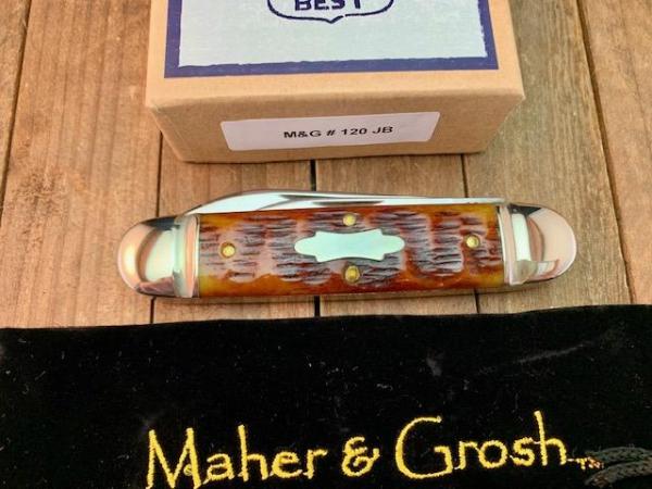 Maher and Grosh by Great Eastern Cutlery 35 Cigar Jack Brown Jigged Bone 