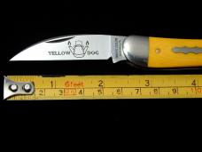 Great Eastern Cutlery GEC Yellow Linen Micarta Yellow Dog Whittler Knife NIT USA Made 380225