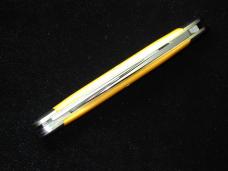 Great Eastern Cutlery GEC Yellow Linen Micarta Yellow Dog Whittler Knife NIT USA Made 380225