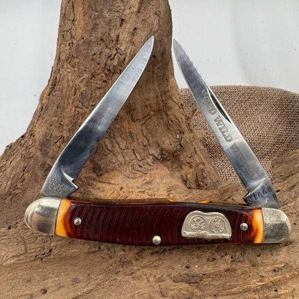 BOKER AMERICAN STORY POCKET KNIFE #1777 BUFFALO BILL & SITTING BULL NOS (614B)
