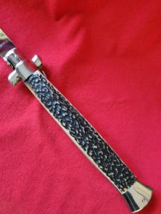 Monster AGA Campolin Switchblade ~ 17 1/2 inch Sambar Stag