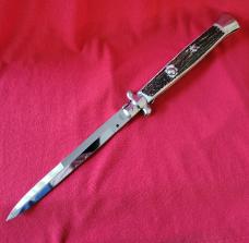Monster AGA Campolin Switchblade ~ 17 1/2 inch Sambar Stag