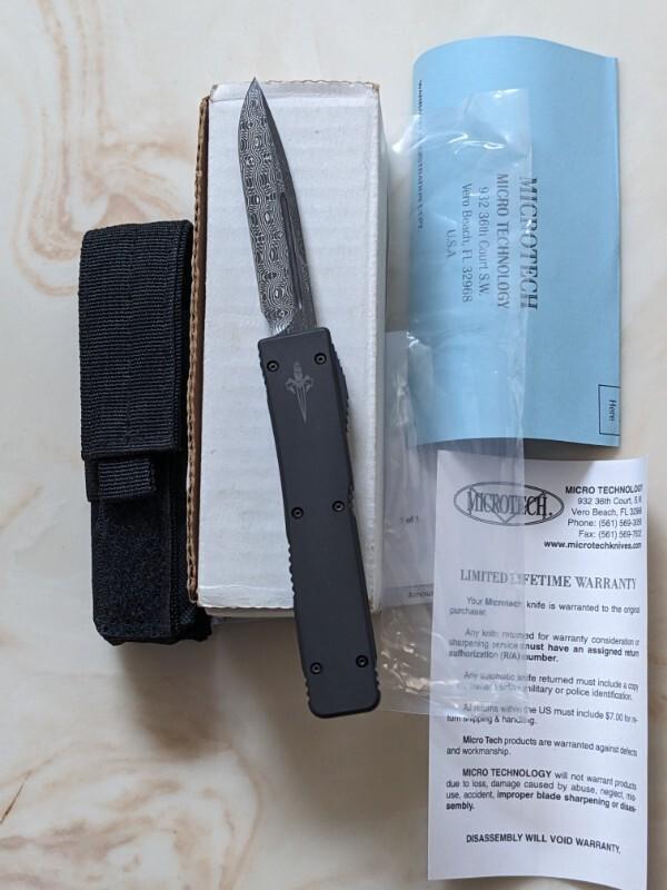 Rare Microtech Marfione Ultratech Devin Thomas Damascus 