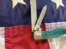 Case xx 2001 GunStock Knife (6215) w/ Peacock Appaloosa Bone Handles -NOS