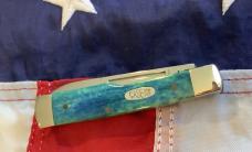 Case xx 2001 GunStock Knife (6215) w/ Peacock Appaloosa Bone Handles -NOS
