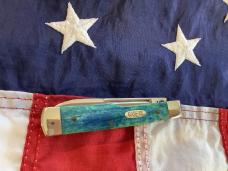Case xx 2001 GunStock Knife (6215) w/ Peacock Appaloosa Bone Handles -NOS