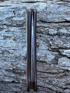 JOHAN ELLIS CUSTOM LION DAMASTEEL PAPER MICARTA FRAME WITH GIRAFFE INLAYS 