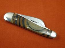 Titusville Cutlery Cross Cut Mammoth Ivory Rooster Comb Farmer Knife Super Rare 1 of 10 COA USA Made