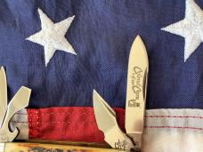 Colonel Coon (by Queen) One of 250, Jr Scout Knife w/ Great Stag Handles
