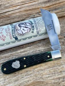 GEC NORTHFIELD ** 933124 WINTERGREEN JIGGED BONE RAMS FOOT CCC CLUB KNIFE (ONLY 30 MADE)